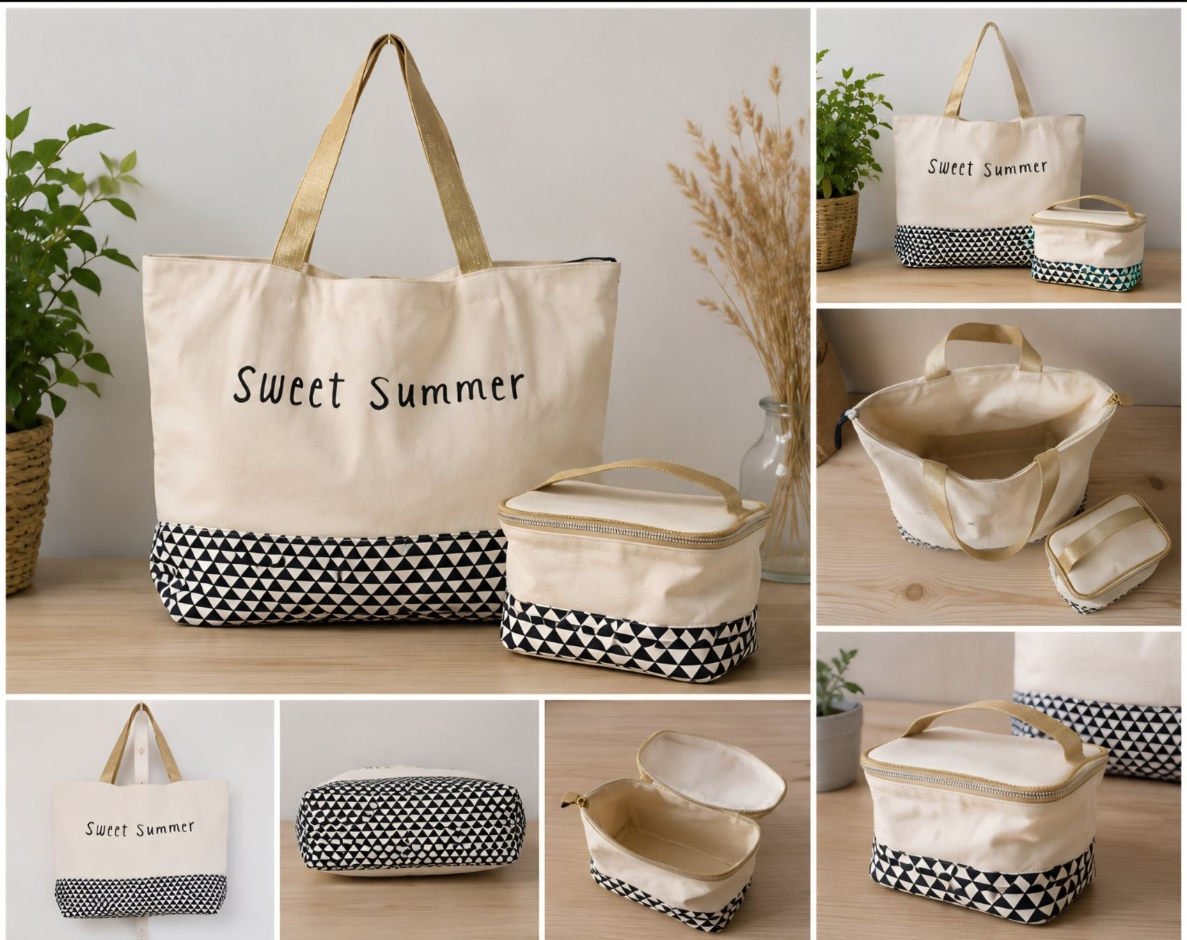 Borse da donna: Sommertasche / Badetasch mit Necessaire – Usato da Rain venduto da -LUMA- 1