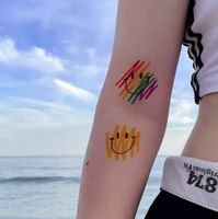 Temporäre Tattoos – Bunte Smiley Motive – inkl. Versand