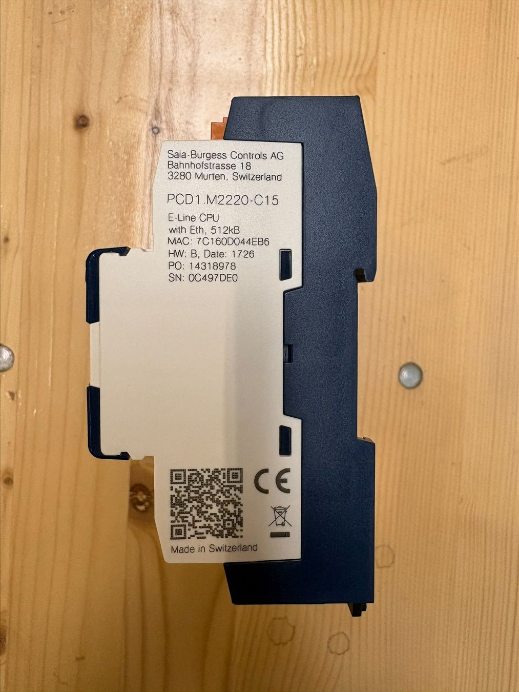 Componenti elettronici: Saia Steuerung PCD1.M2220-C15 – Usato da Sarmenstorf venduto da Tinkao10 1