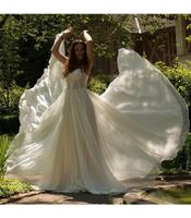 Natürlicher Luxus Seide Hochzeitkleid