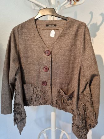 Wunderschöne Oversize Jacke braun-grau von Niederberger