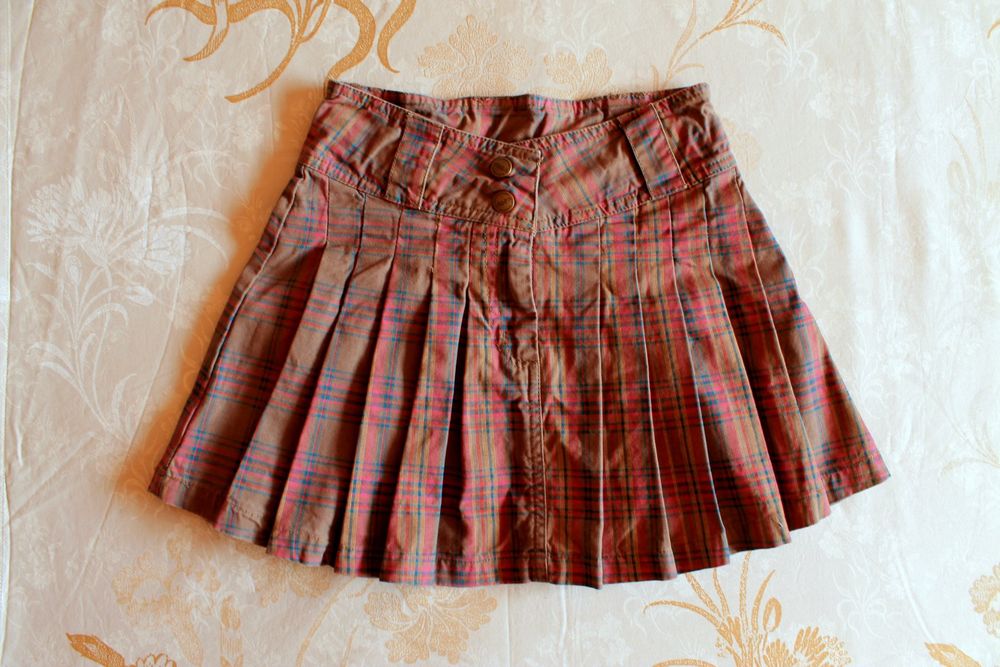 Mädchen Faltenrock Mit Niedriger Taille - Weißer Ming-Webrock Größe M