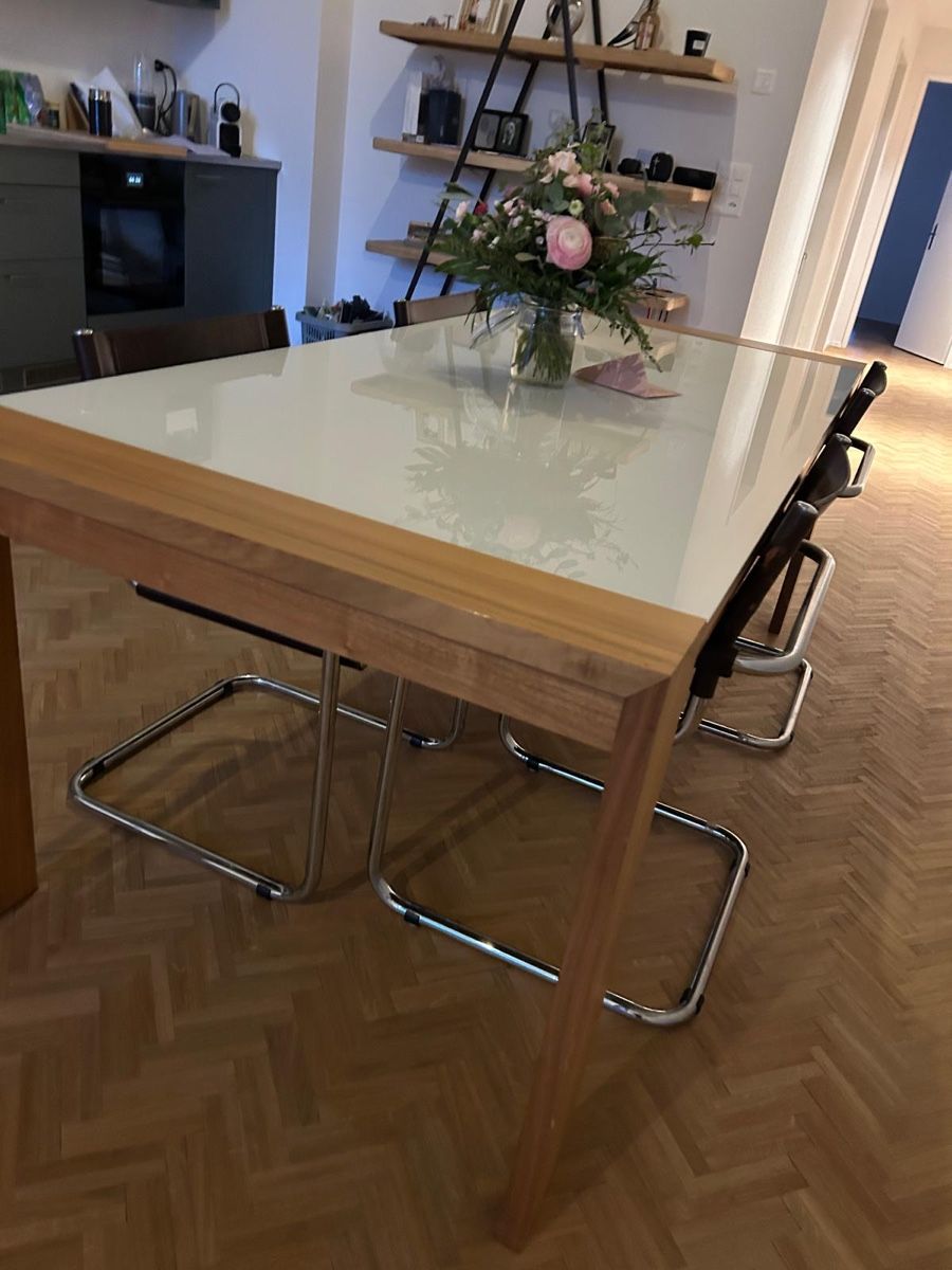 Tische: Table de salle à manger bois et verre état impeccable – Gebraucht aus Neuchâtel von elo_t7z9 3