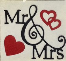 Neues Set Stanzschablonen Mr & Mrs / Hochzeit