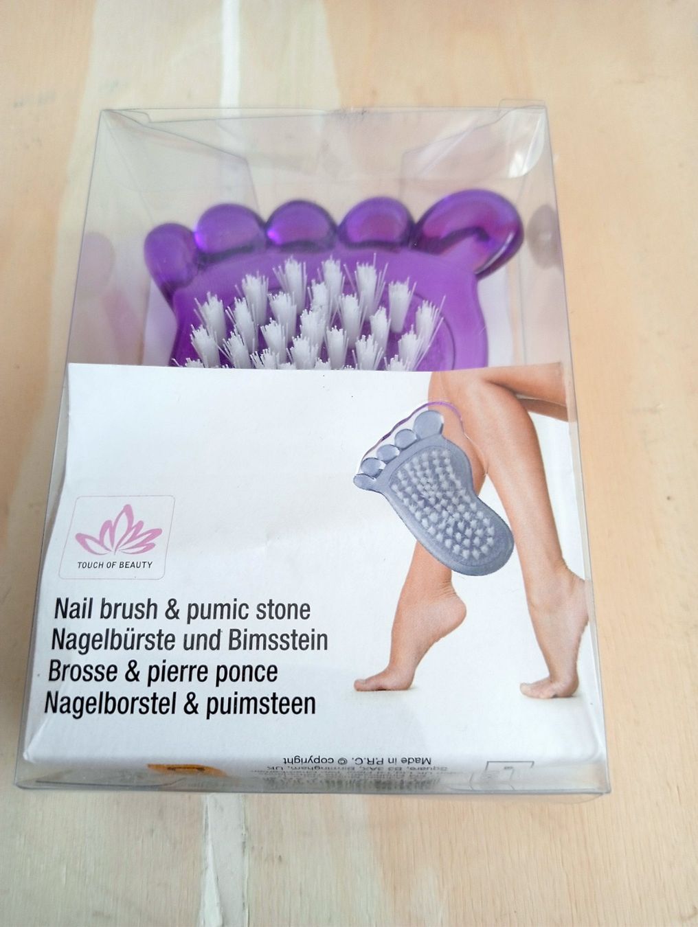 Pedicure: Nagelbürste & Bimsstein Fussform – Nuovo e nell'imballaggio originale da Grüningen venduto da Urtica