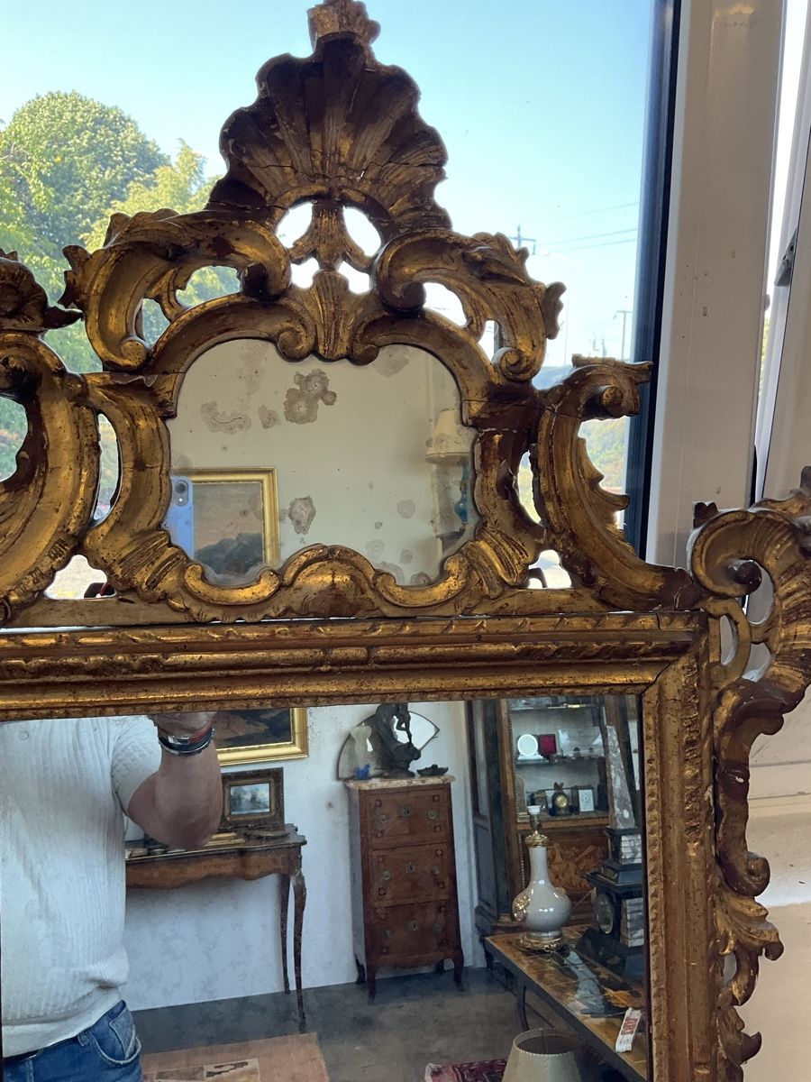 Spiegel: Antique miroirs bois sculpter doré 18emes siècles Baroque  – Gebraucht aus Estavayer-le-Lac von Bon-coin1 2