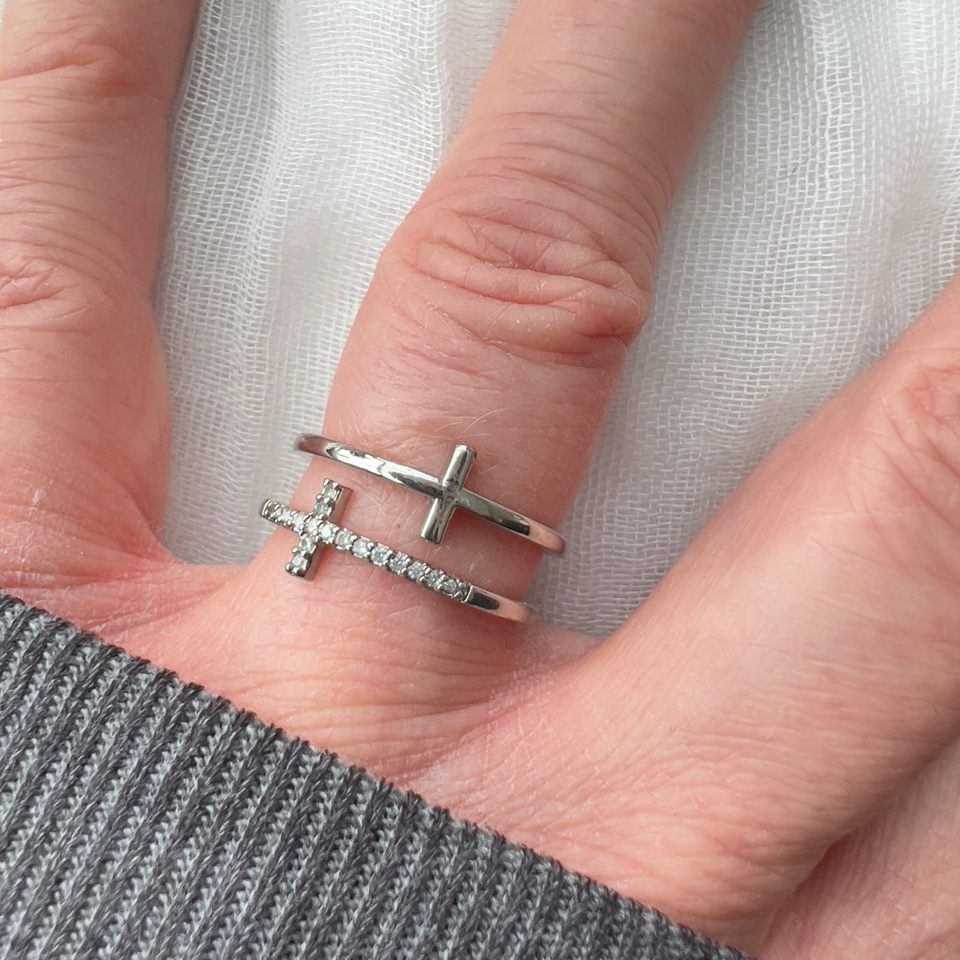Ringe: Bague double croix – Neu (gemäss Beschreibung) aus Pully von sunaddict 3