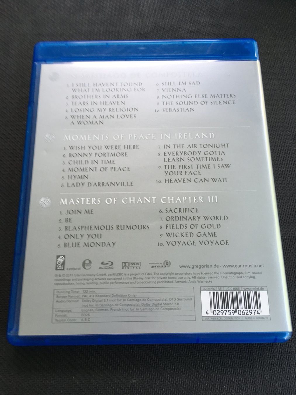 Tous les DVDs: Gregorian Video Anthology Volume 1 [Blu-ray] – D'occasion à St.Gallen par MedienJoe 1