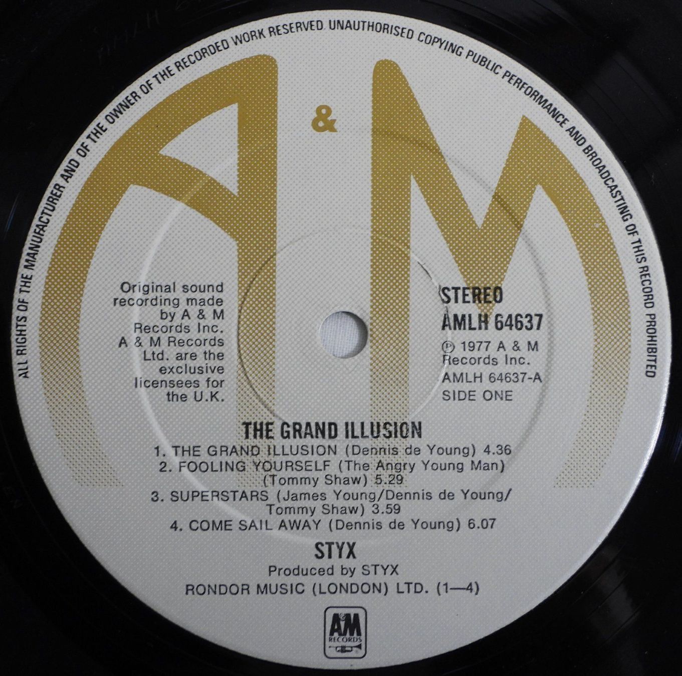 Dischi in vinile: STYX THE GRAND ILLUSION  LP 1977 – Usato da Dübendorf venduto da mar_85sd 5