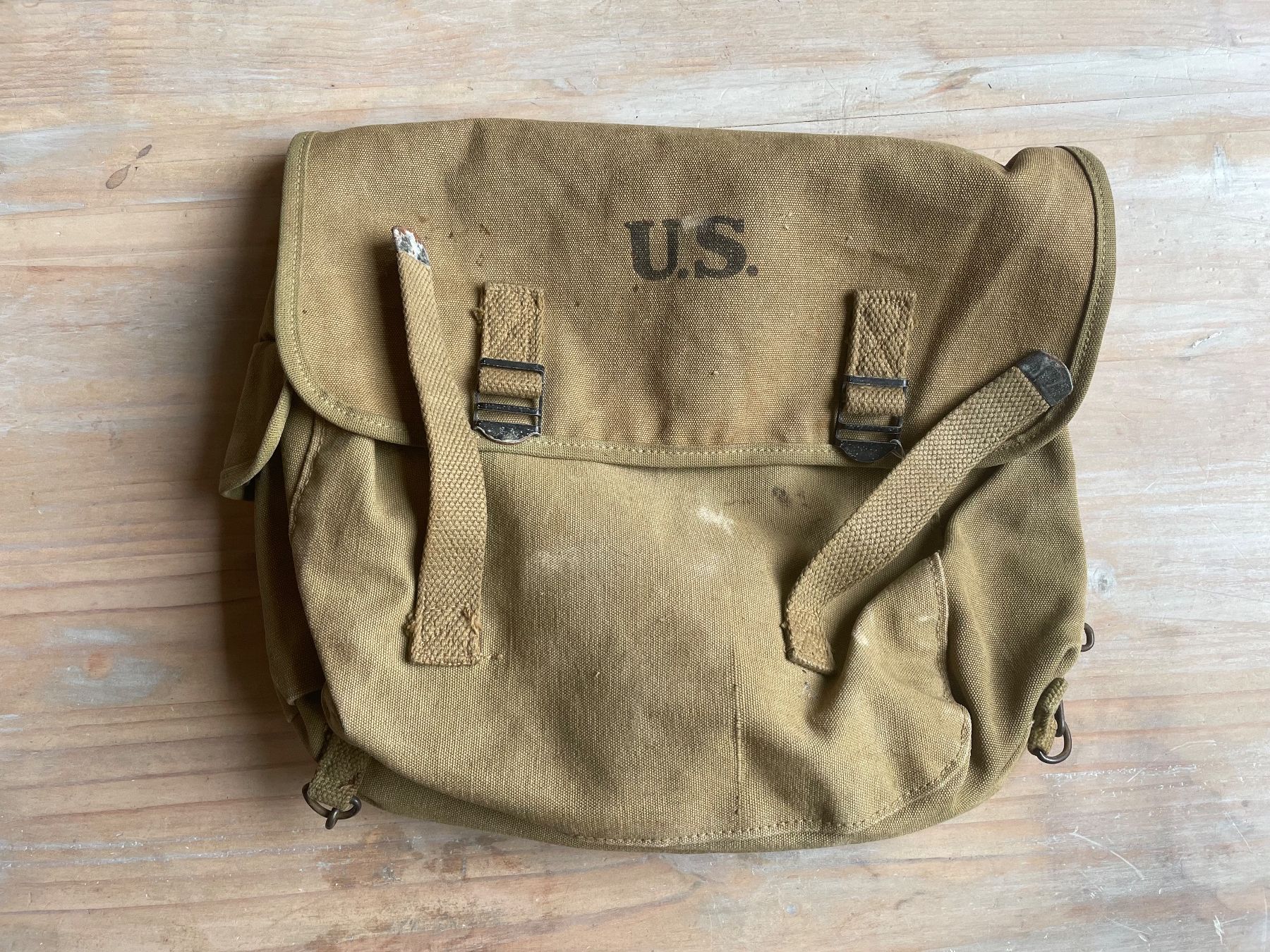 US Army Uniformi: Original WW2 US ARMY musette 1942 – Usato da Oberbütschel venduto da Woodie2005