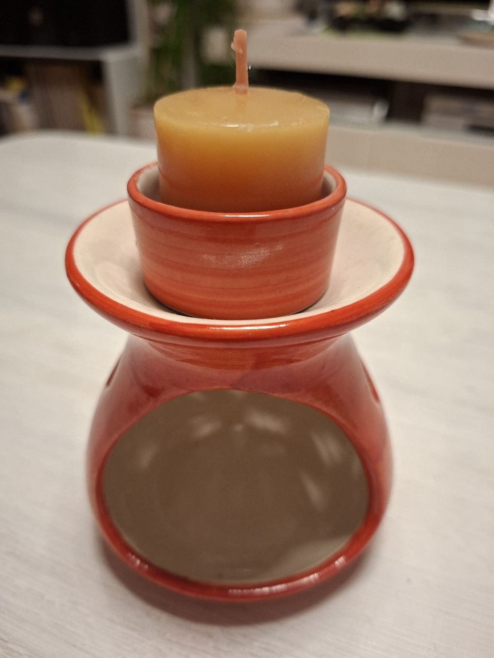 Diffusori di oli essenziali: Brûle-parfum rouge en céramique – Usato da Vauderens venduto da sylvieswiss 1
