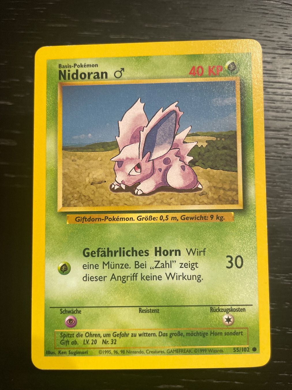 Pokémon Carte collezionabili: Pokemon Nidoran base set 55/102 DE – Usato da Hugelshofen venduto da Suimosa