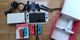 Nintendo Switch OLED + 256 GB MicroSD + Schutz + Zubehör
