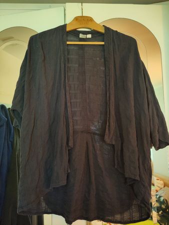 Leichte Sommer Strickjacke von Roxy Gr. M schwarz 