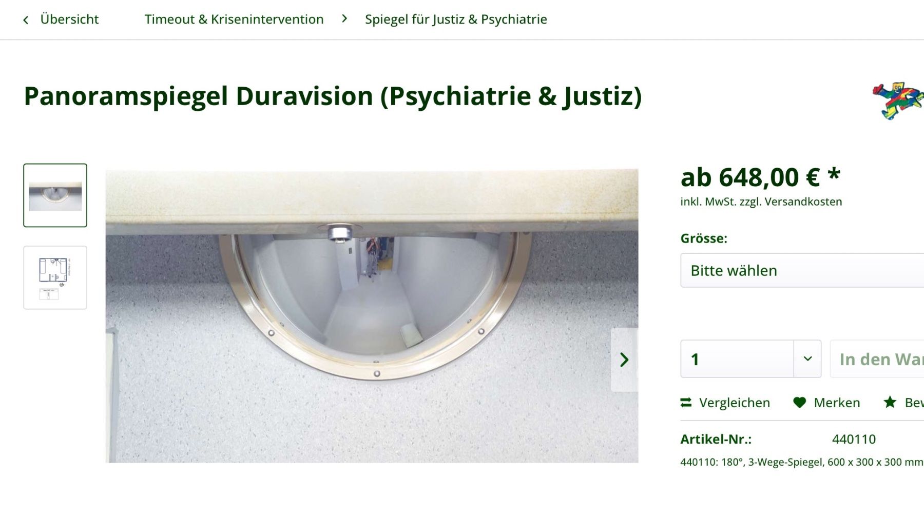 Specchi: PANORAMA SPIEGEL DURAVISION CONVEX – Usato da luzern venduto da Glieve 5