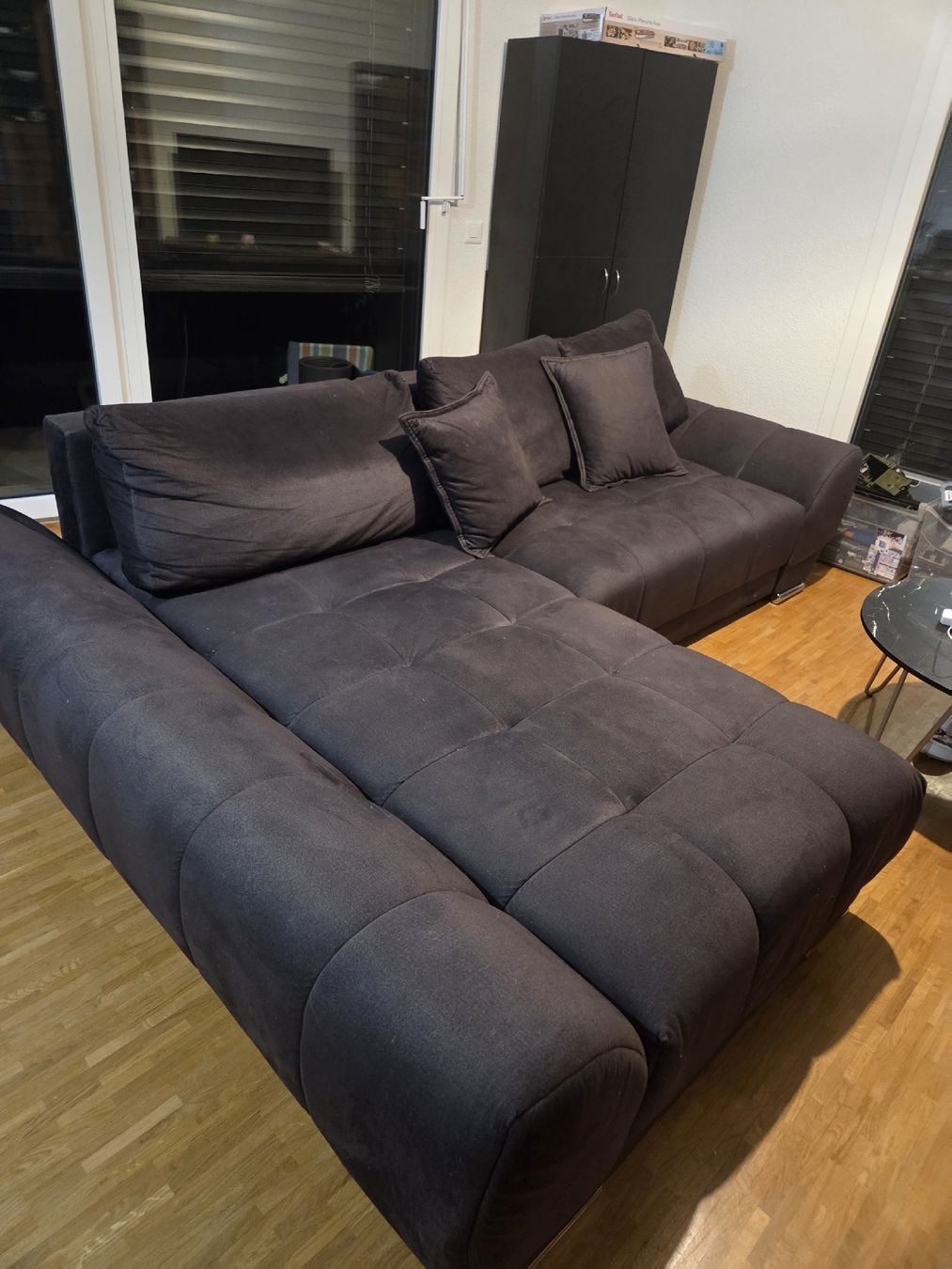 Conforama Sofas: canapé d'angle noir  – Gebraucht aus Bernex von mel_d75k