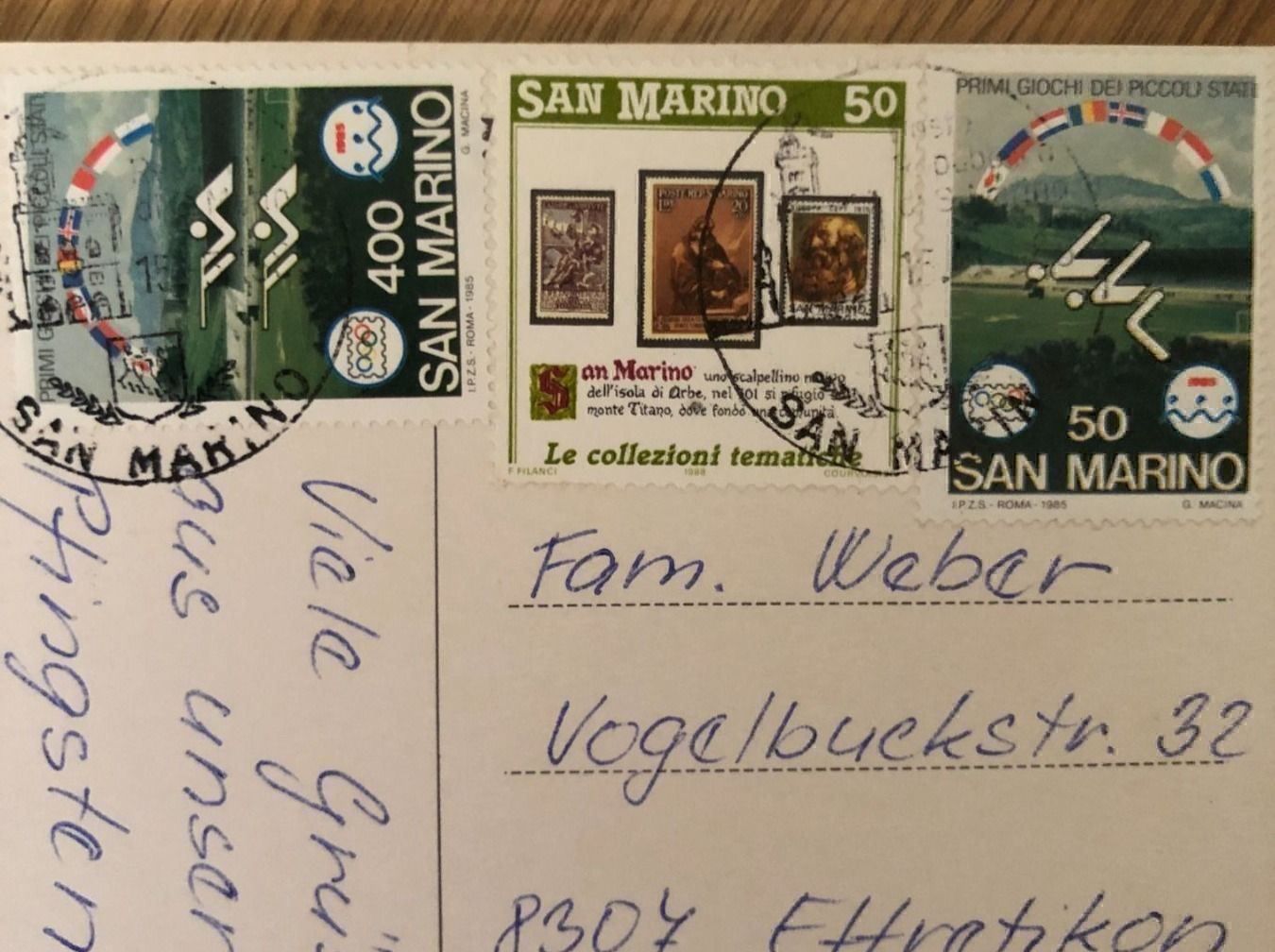 Cartoline postali: Ansichtskarte San Marino 1985 – Usato da Landquart venduto da interesse63 1