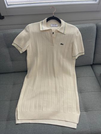 Lacoste Polo-Kleid Creme Grösse 36