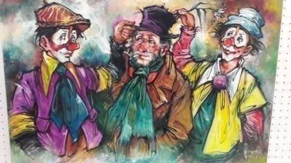 Tableaux: Lorrain "Clown & Clochard" Gemälde – D'occasion à Zürich par Galerie-Kunst