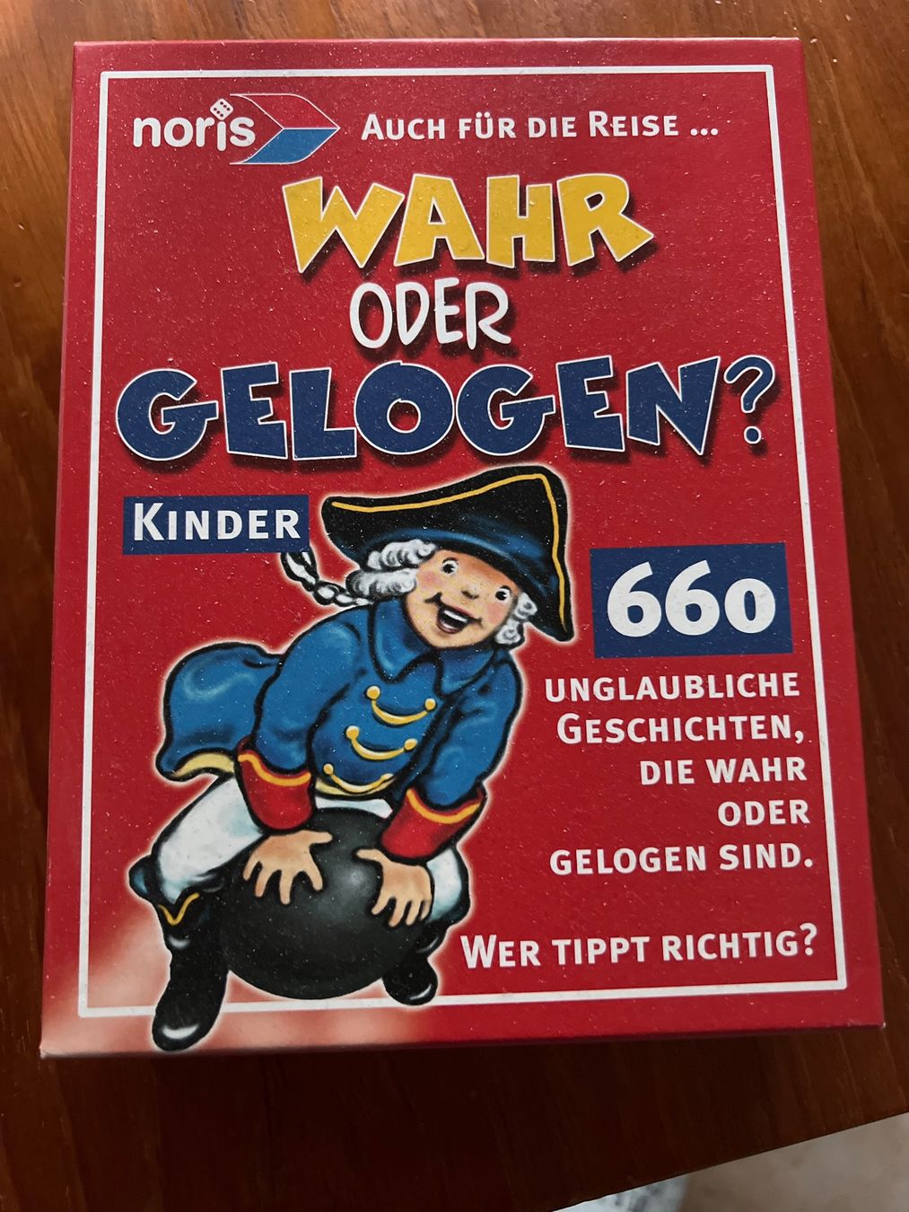 Giochi: Noris "Wahr oder Gelogen?" Kinderspiel, komplett, super! – Usato da Liestal venduto da MFAG2000
