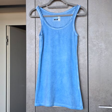 🐸 OX TANK TOP M BLAU MIT ZIERRAND WIE NILE