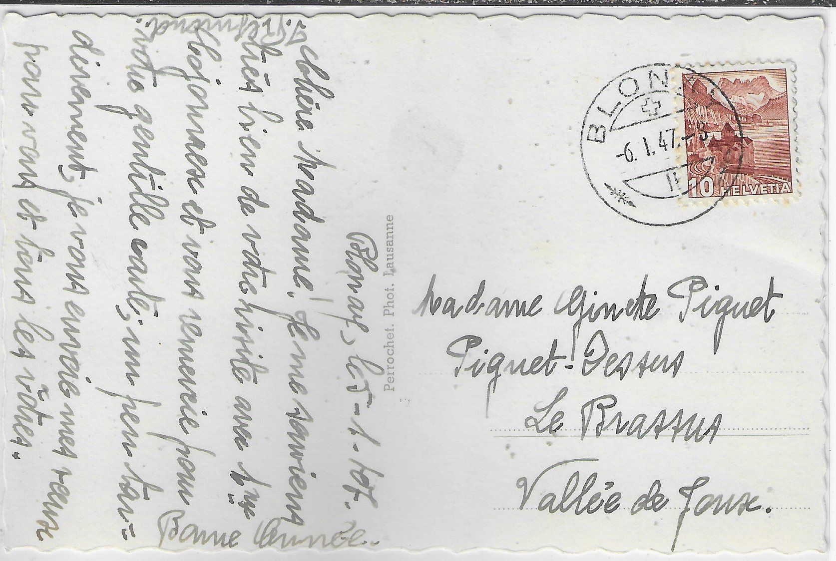 Cartoline postali: St. Legier - La Chiesuz – Usato da Ettingen venduto da Kartenplanet 1