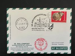 Östr. Ballon-Post-Karte 1976 Reith  (G324)