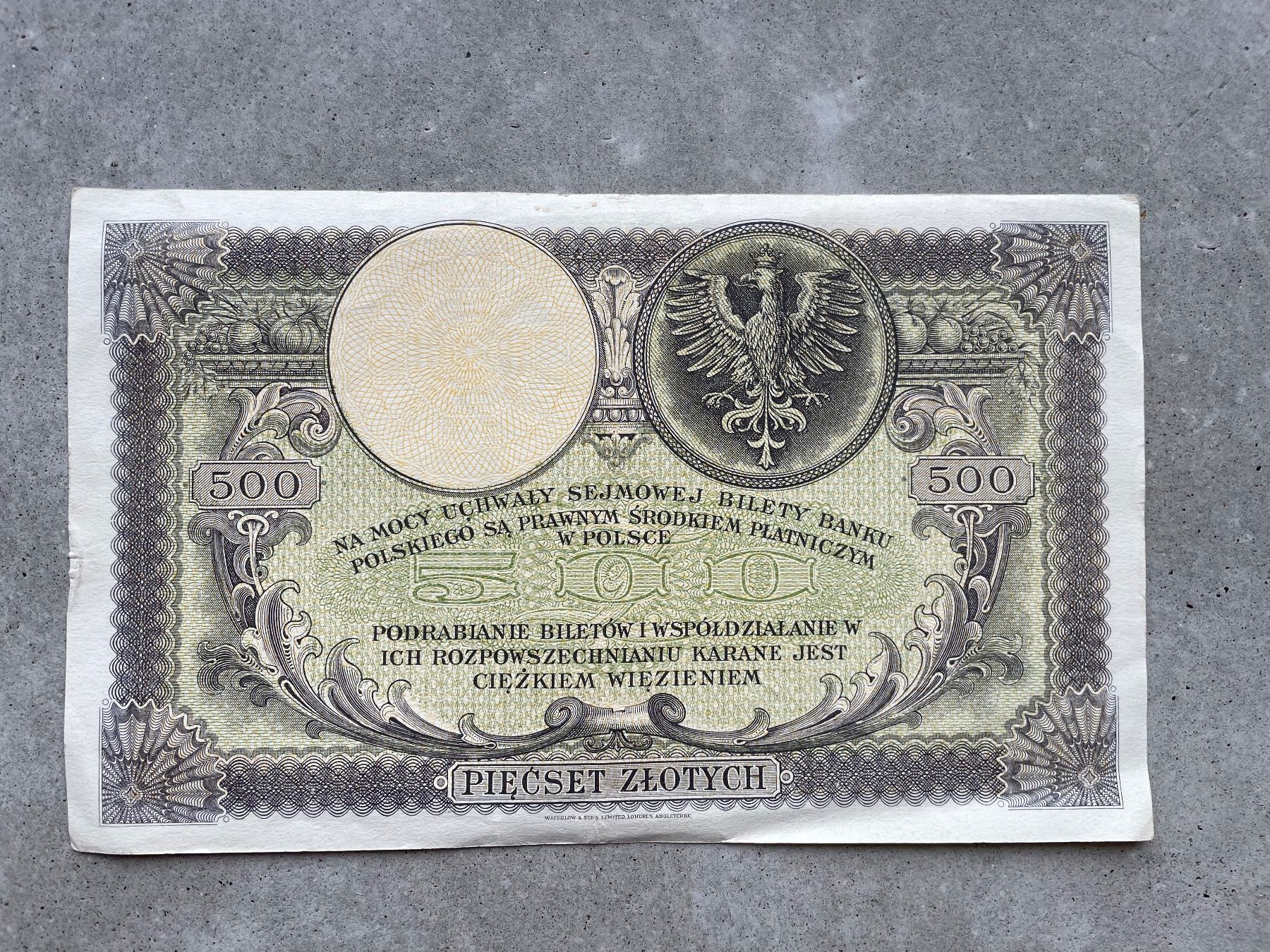 Banconote: Polen 500 Zlotych 1919 – Usato da Meilen venduto da coins4sale 1