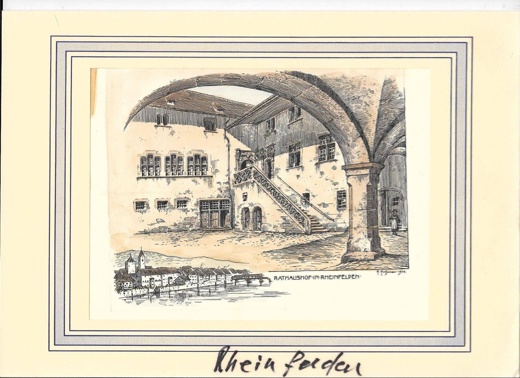 Incisioni: Rheinfelden Colorierte Lithografie 1904 – Usato da Olten venduto da clotaldi 1