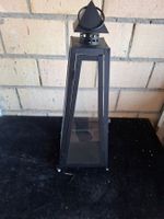Laterne Metall schwarz Höhe 55 cm gebrauchter Zustand