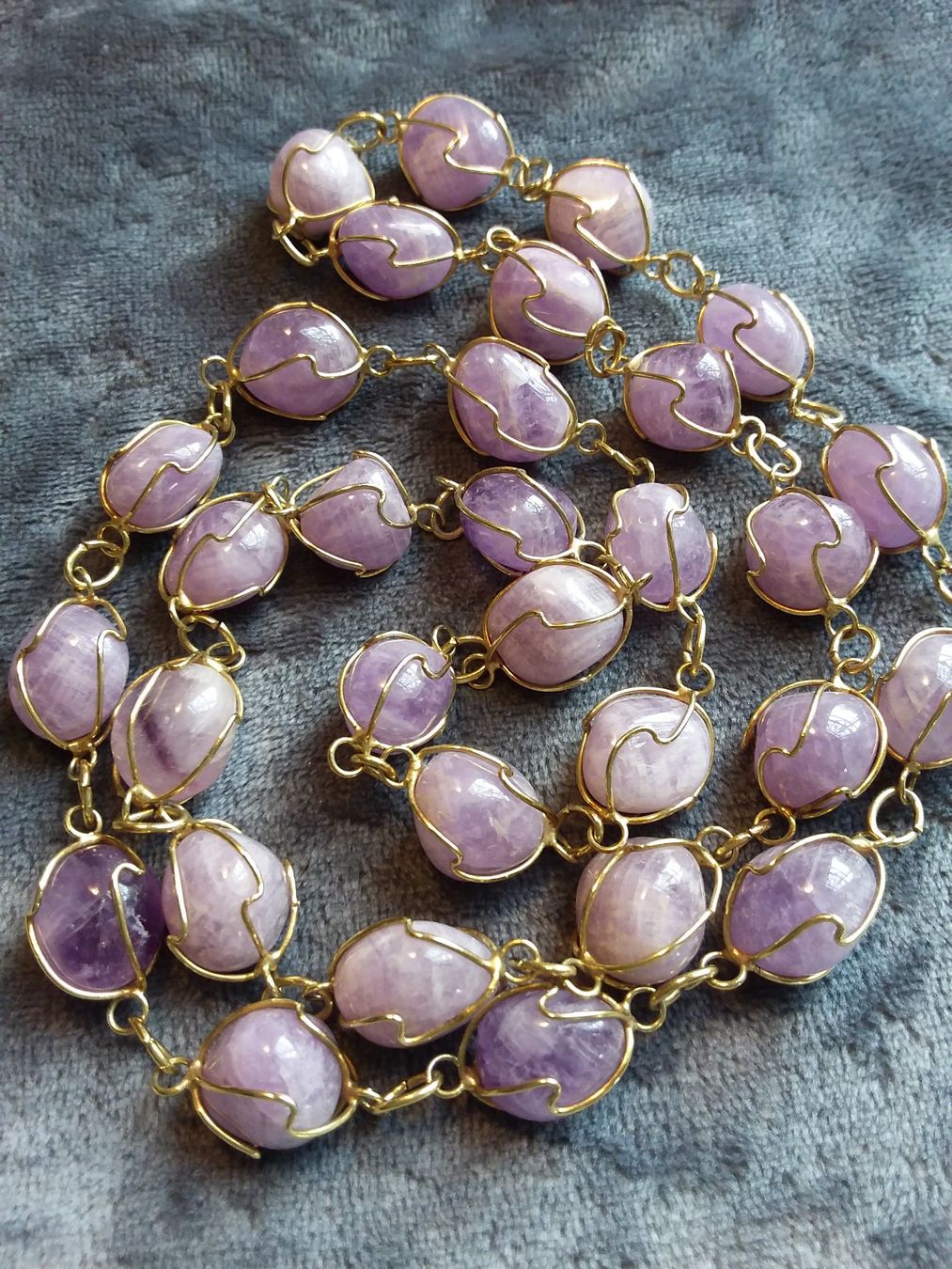 Catenine: Amethyst Kette, Lila, Echt, goldig gefasst – Usato da Zürich venduto da helsan 3