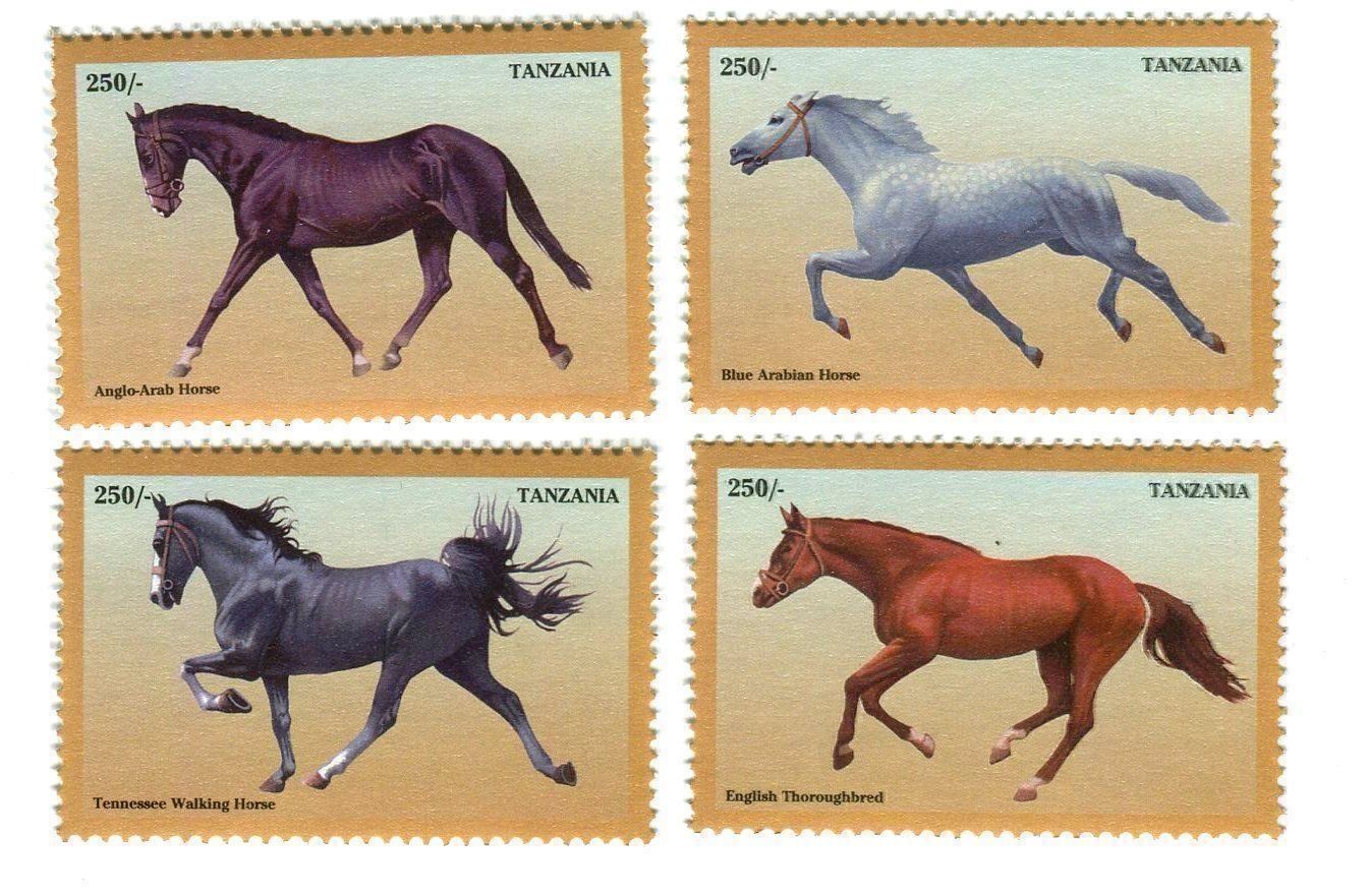 Tous les timbres: Briefmarken "Pferde". Tansania. – Neuf avec emballage d'origine à Basel par Butsch5