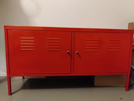 IKEA PS Schrank und Rollcontainer (rotes Metall)