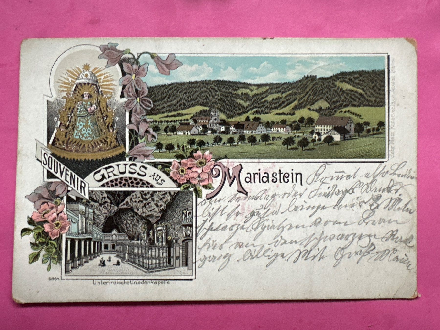 Cartoline postali: 1902 Souvenir Gruss aus Marienstein – Usato da Zürich venduto da Chaeffeler