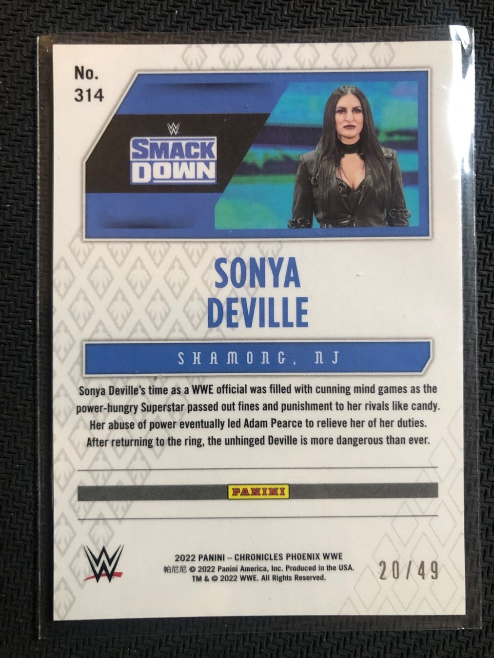 Topps Carte collezionabili: Panini Phoenix WWE Sonya Deville /49 – Usato da Wangenried venduto da Garagara 1