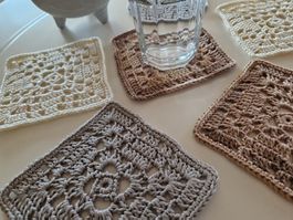 6 Coaster Untersetzer Glas Tasse Deko Alhambra handgemacht