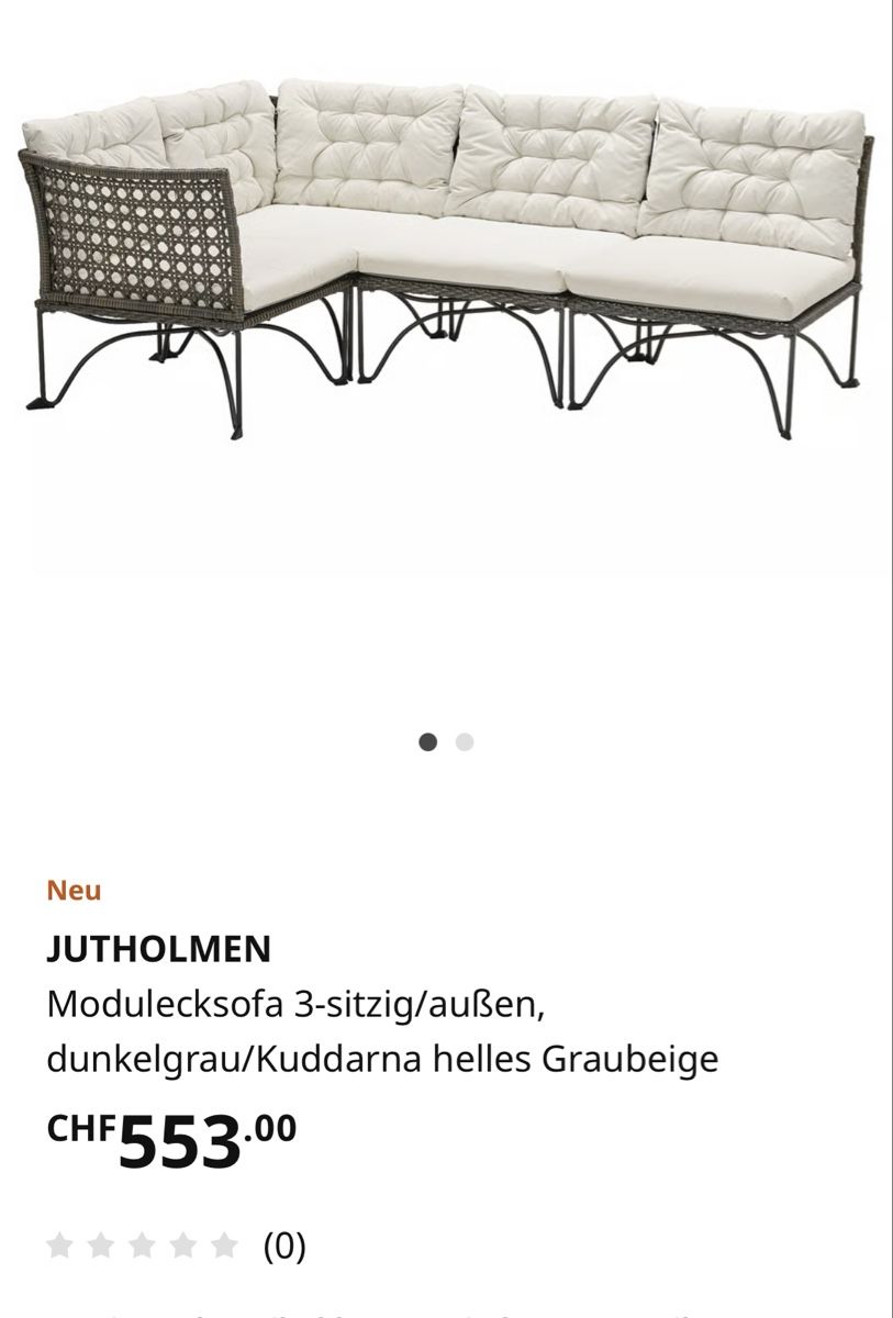 Ikea Liegen & Liegestühle: JUTHOLMEN, Rattan, neuwertig! – Neu (gemäss Beschreibung) aus Kriens von g_b_mk7j