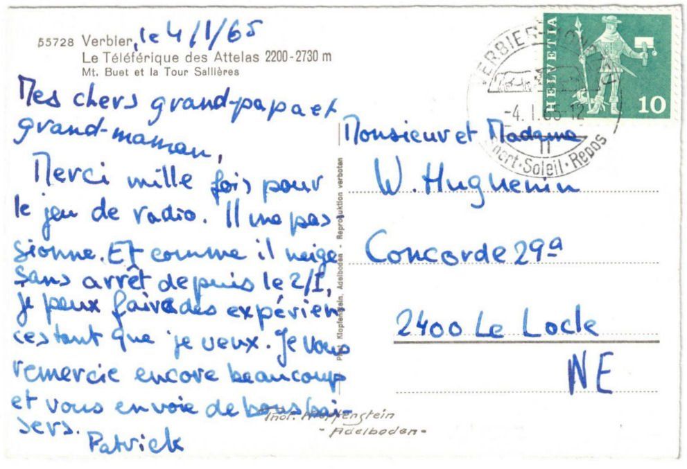 Cartoline postali: Verbier - Luftseilbahn Attelas – Usato da Binningen venduto da Mountainrider 1