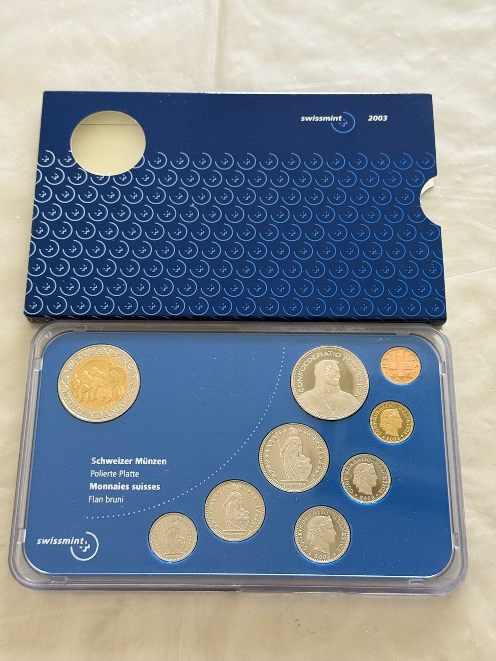 Tutti le monete: Schweizer Münzsatz 2003 Polierte Platte – Nuovo (secondo la descrizione) da Wallisellen venduto da SWISS_SILVER1 1