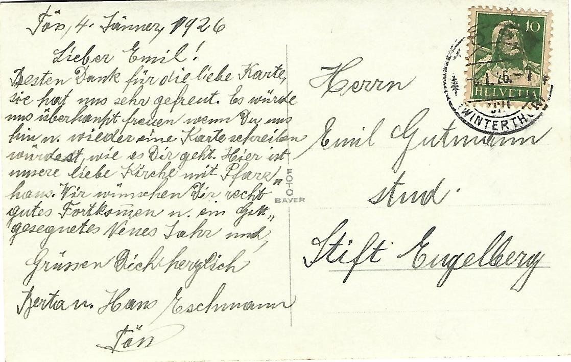 Ansichtskarten: Kirche in Töss Winterthur – Gebraucht aus Wetzikon ZH von Brulu100 1
