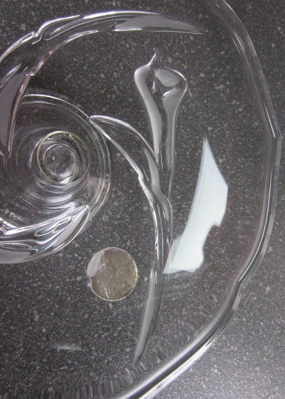 Ciotole: Dekorative Glas Sockelschale, Tafelaufsatz – Usato da Bischofszell venduto da raika 7
