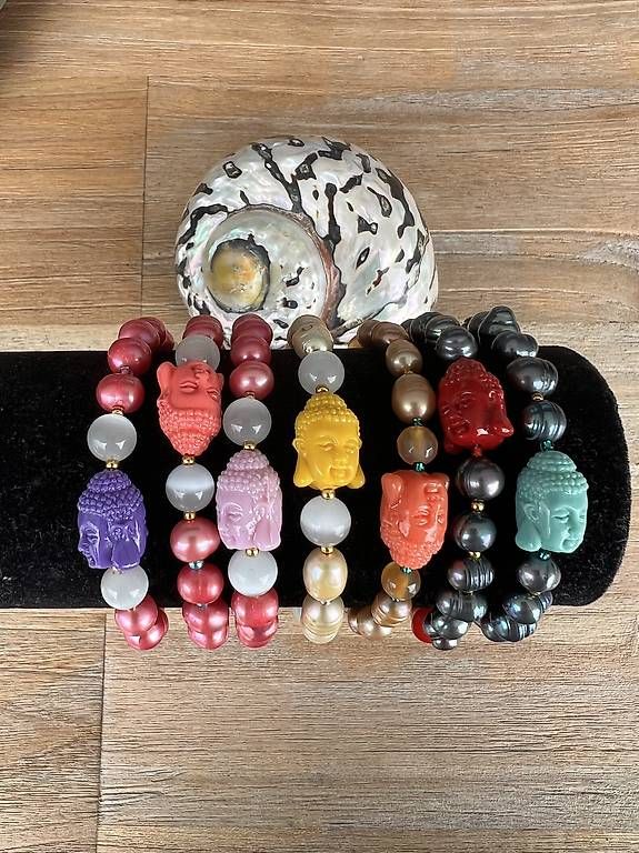 Bracciali & Braccialetti: Süsswasserperlen Buddha Armbänder – Usato da Buchs SG venduto da jco_st8t