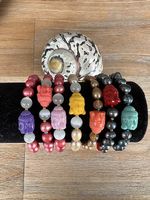 Süsswasserperlen Buddha Armbänder