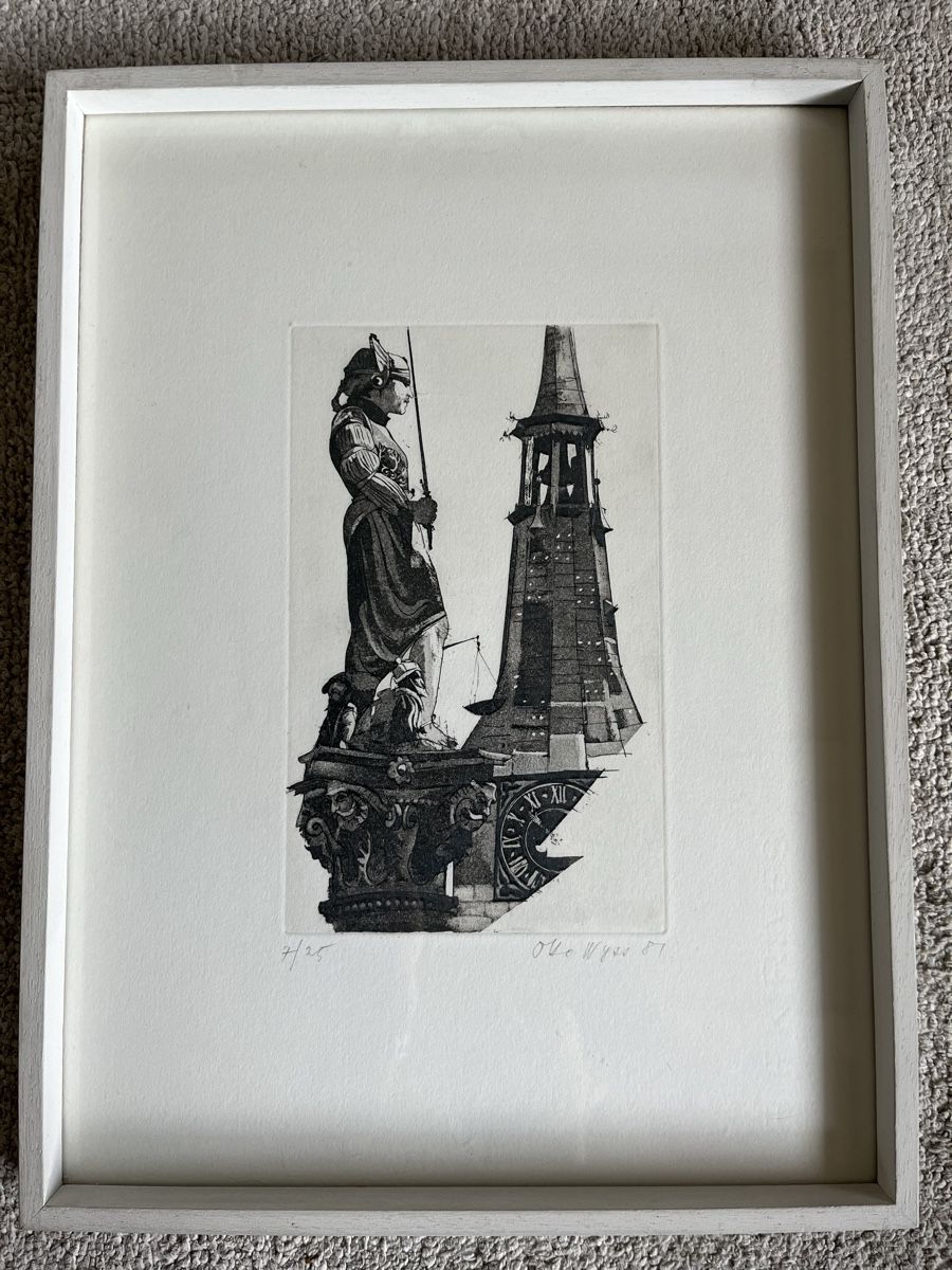 Grafiken & Lithographien: Gerechtigkeit von Otto Wyss, 1981 – Gebraucht aus Faulensee von Cinclus