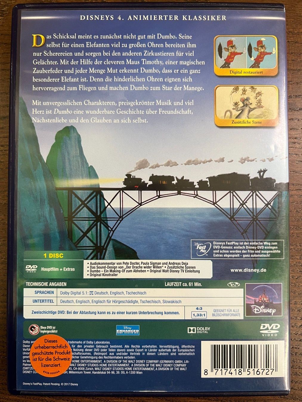 Tutti i DVDs: Dumbo – Usato da Zürich venduto da FilmFreunde 1