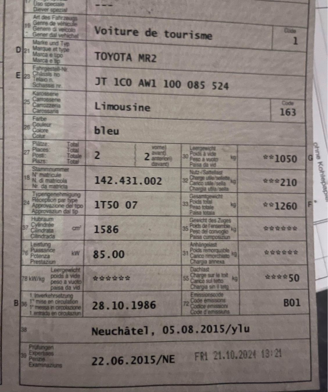 Toyota Autos: Toyota mr2 aw11 Mit MFK – Gebraucht aus St. Antoni von ami_jcz7 8