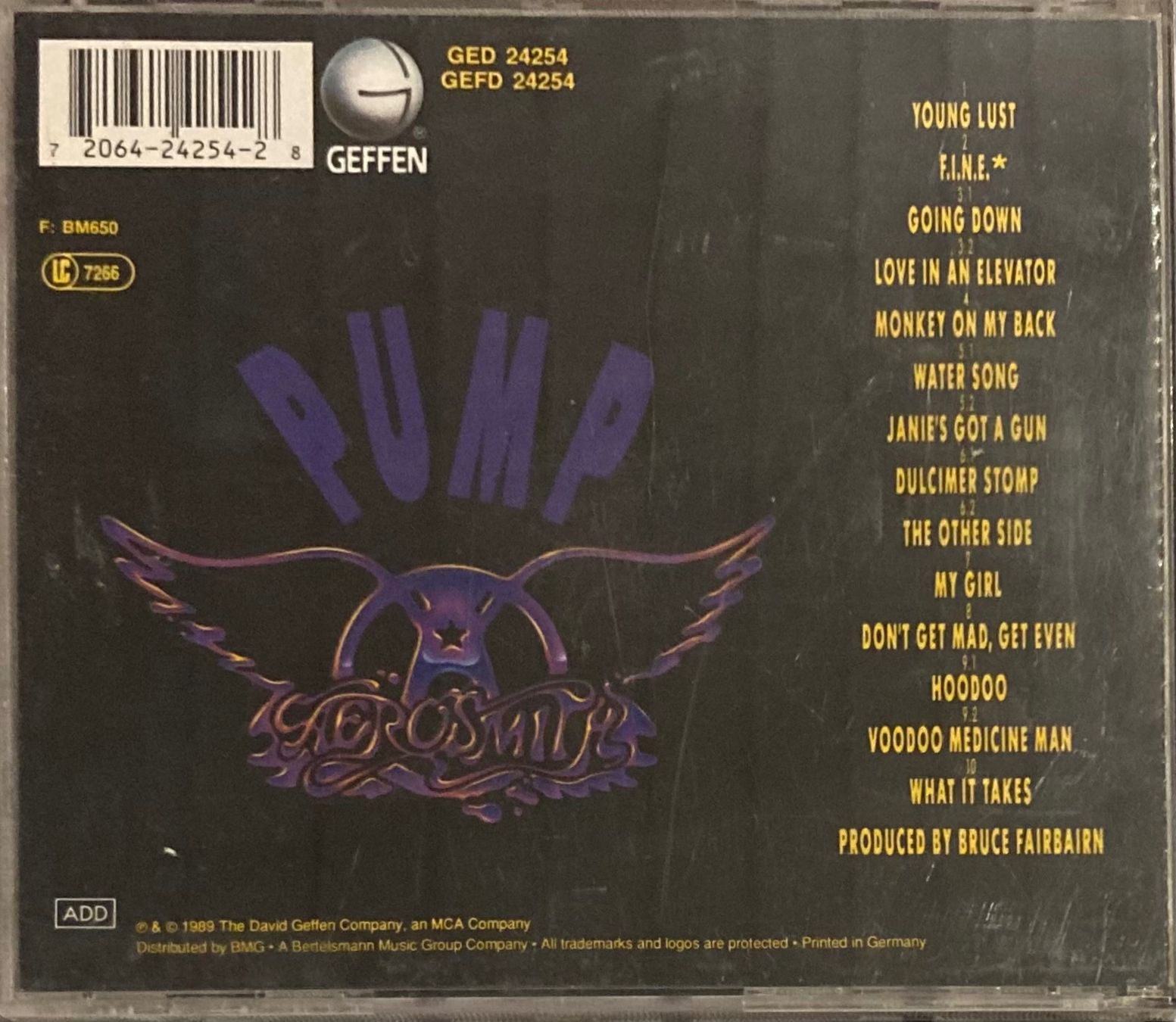 CDs: AEROSMITH - PUMP – Gebraucht aus Poliez-Pittet von Newtown-Records 1