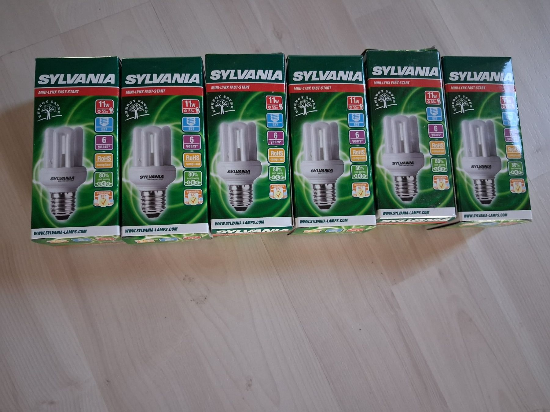 Lampade: 6 X SPARLAMPE MINI E27  11 WATT – Nuovo e nell'imballaggio originale da langnau venduto da Santos1411