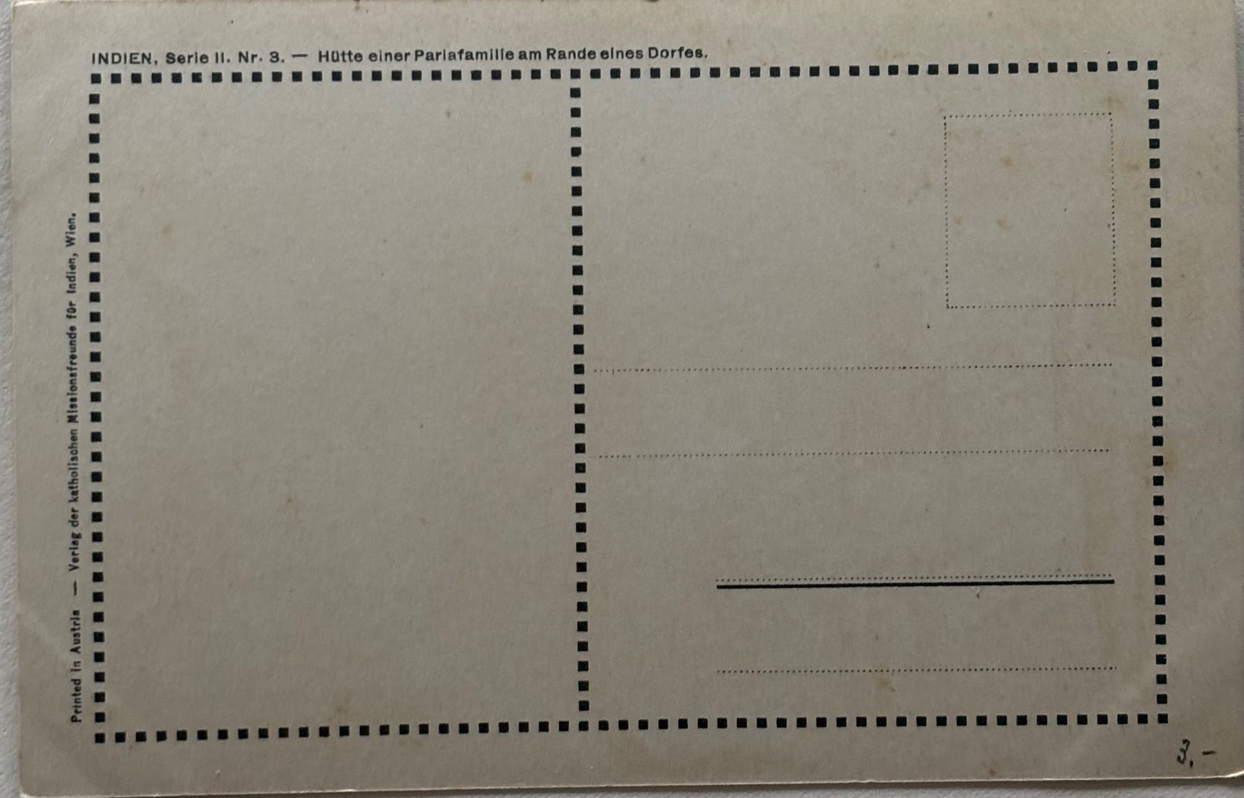 Ansichtskarten: Indien - Mission, Wien, Strohhütte – Gebraucht aus Frauenfeld von Merk52 1