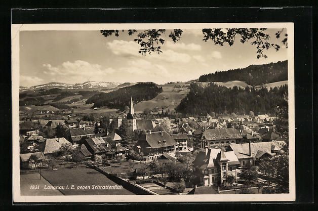 Cartoline postali: Langnau i. E., Generalansicht gegen Schr – Usato da Berlin venduto da bartko-reher